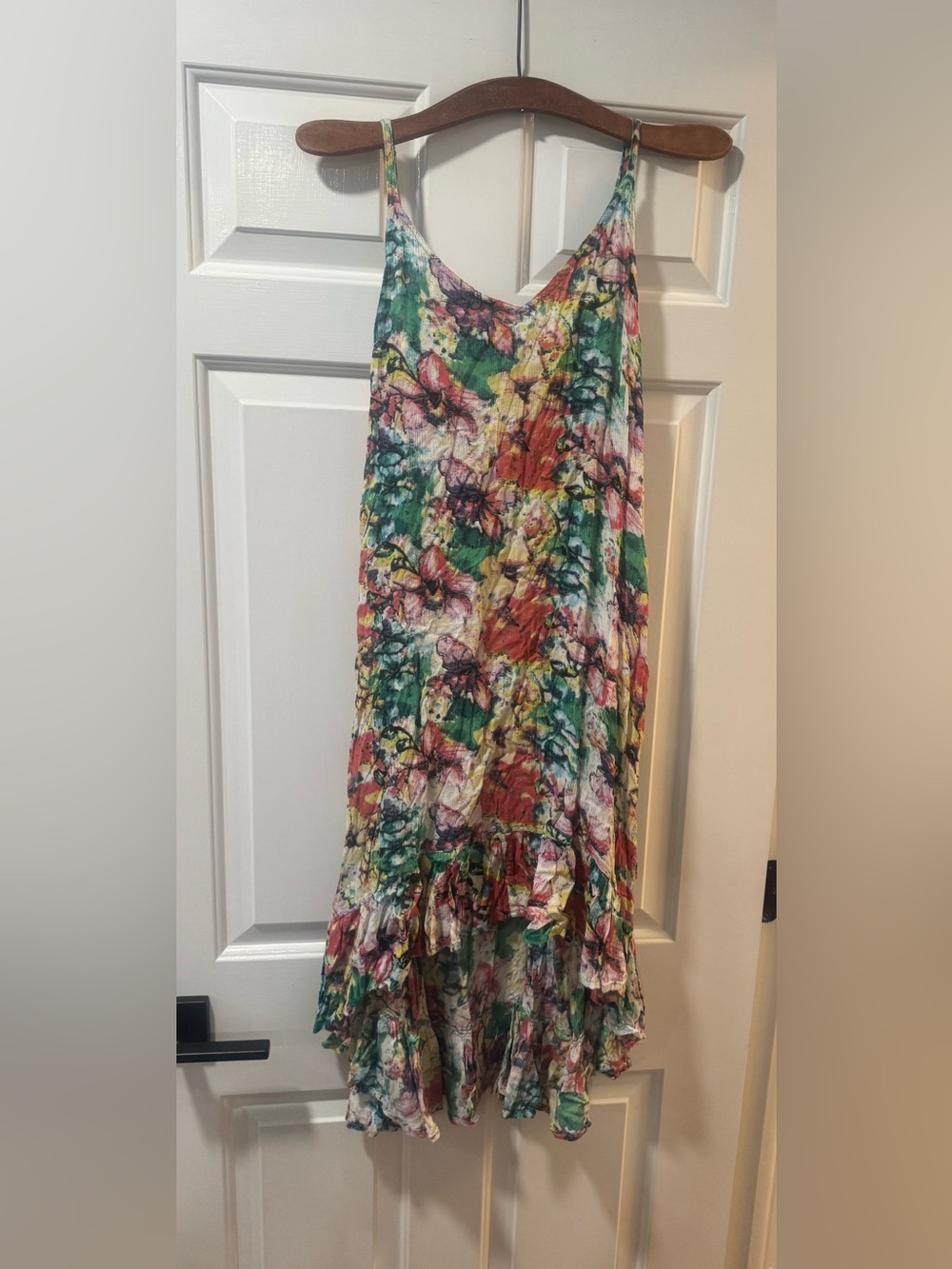raya sun Multicolor Floral Ruffled High-Low sundress